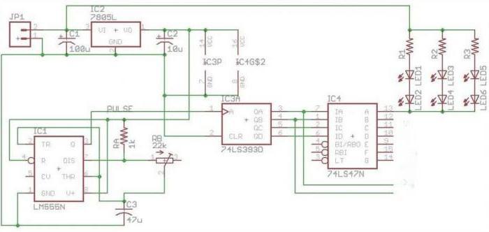 Схема гирлянды на светодиодах