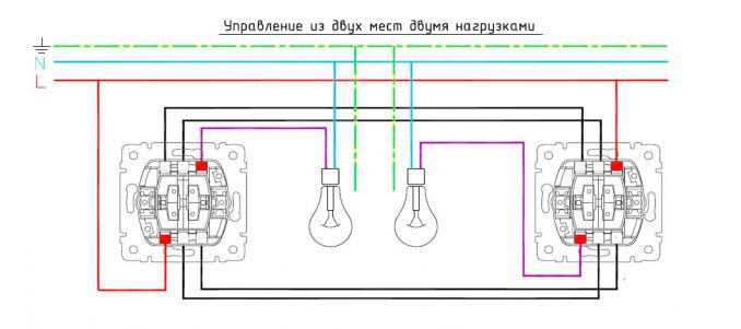 Соединение проводов выключателя