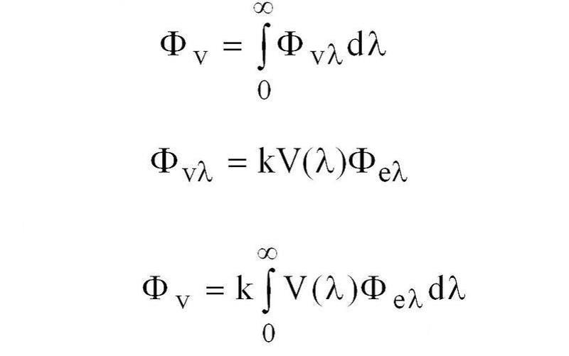 Формулы для расчета светового потока