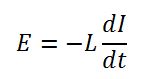 Формула ЭДС самоиндукции, здесь t – это время, в течение которого ток I уменьшится до нуля