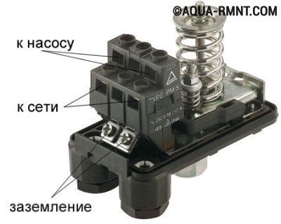 Контактные пары датчика давления воды