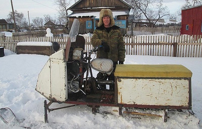 7. Житель Алтая собрал снегохода. Транспорт развивает скорость до 30 км/ч