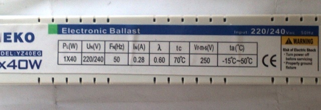 Балласт энергосберегательной лампы - параметры работы