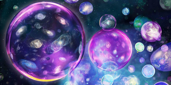 Рис. 7. Теория инфляции подразумевает, что мы живем в изолированном пузыре-вселенной