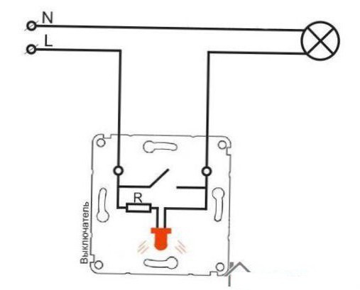 выключатель легранд с подсветкой схема подключения