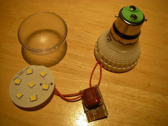 устройство маломощных светодиодных ламп на 220 вольт