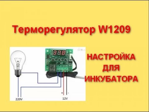 Подключение и настройка  Цифровой терморегулятор W1209  для инкубатора overview thermostat w1209