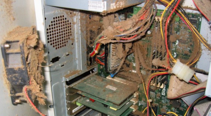 уборка пыли в компьютере
