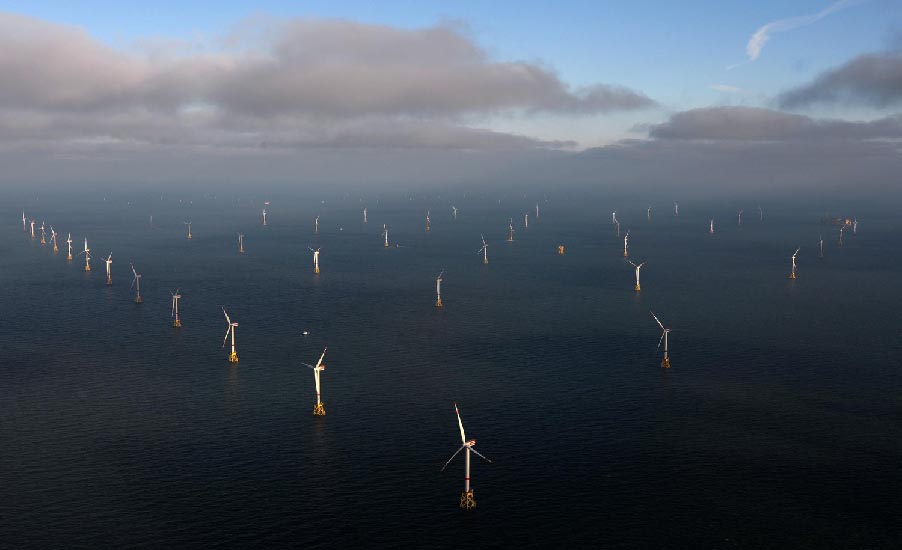 Ветровая электростанция у берегов Нидерландов