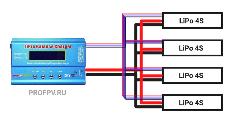 Параллельная зарядка LiPo, как зарядить сразу несколько аккумуляторов