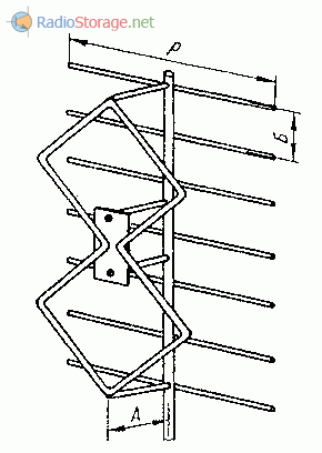 Зигзагообразная антенна с рефлектором