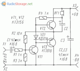 Двухтактный усилитель мощности ЗЧ на транзисторах