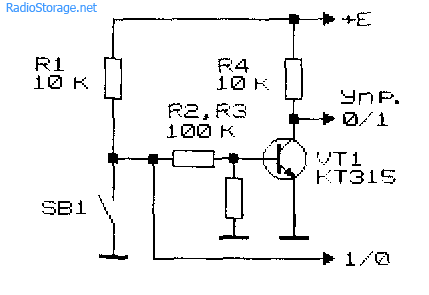 Схема для получения управляющего сигнала, выполненная на транзисторе