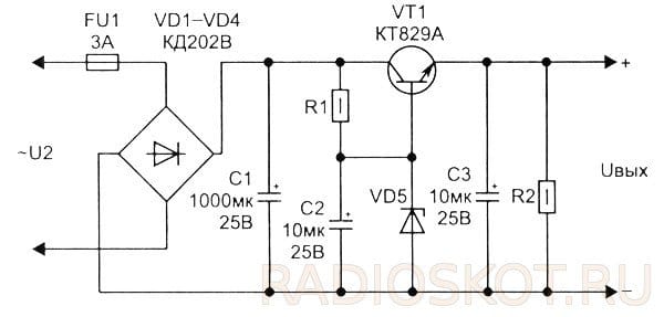 Параметрический стабилизатор напряжения