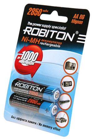 Пальчиковые аккумуляторные батарейки для фотоаппарата Robiton AA 2850 mAh