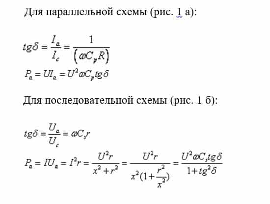 Формулы для расчета