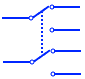 DPDT - double pole double throw switch symbol