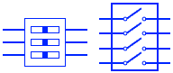 dual inline package Switch Symbol - DIP Swicth