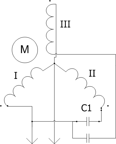 повышение мощности асинхронного двигателя меняя местами выводы обмотки