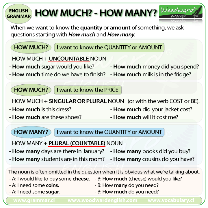 The difference between HOW MUCH and HOW MANY in English