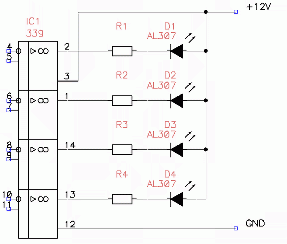 Микросхема lm339n и ее применение схема