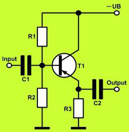 Включение транзистора в повторителе эмиттерном с ОК